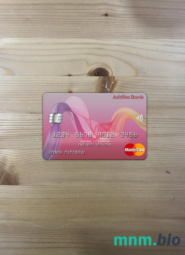 Bosnia and Herzegovina Addiko bank wygląd zdjęcia mastercard skan PSD + zdjęcie